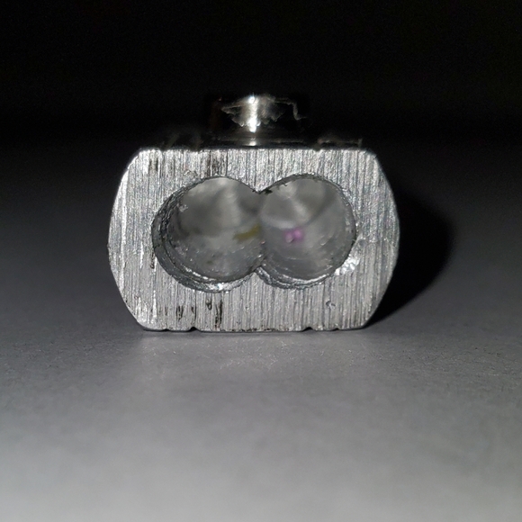 Refrigerator bud vase handcrafted from vintage silverware - Picture 6 of 8